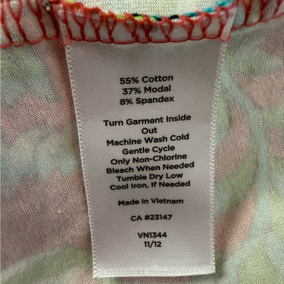 Talbots 2X Colorful Paisley Floral Knit Top 3/4 Sleeve Stretch - Picture 4 of 6